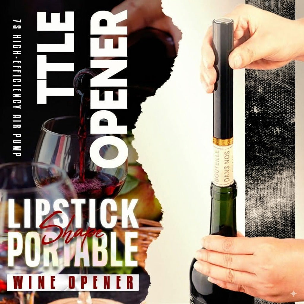 Lippenstiftvormige draagbare wijnopener
