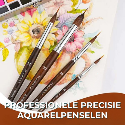 Professionele Precisie Aquarelpenselen | 4 Stuks