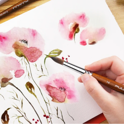 Professionele Precisie Aquarelpenselen | 4 Stuks