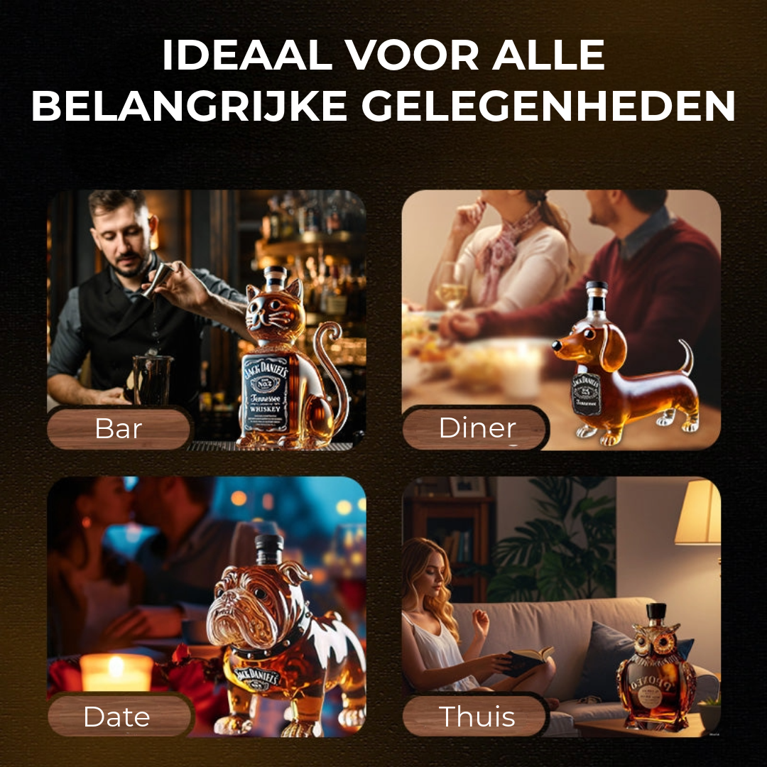 Dierenvormige Whiskeyfles