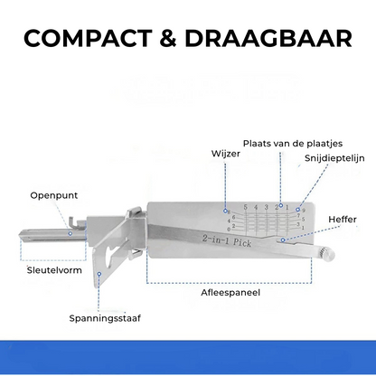 Professionele Roestvrijstalen Sleuteldecoder
