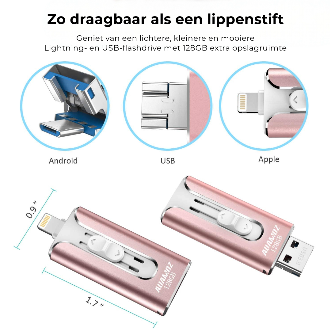 Professionele Flash Drive met USB-C adapter