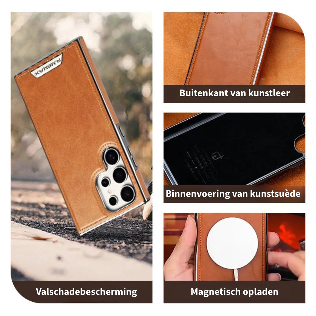 Premium Lederen Magnetisch Hoesje