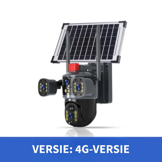 Drievoudige Lens Zonne-energie Domecamera