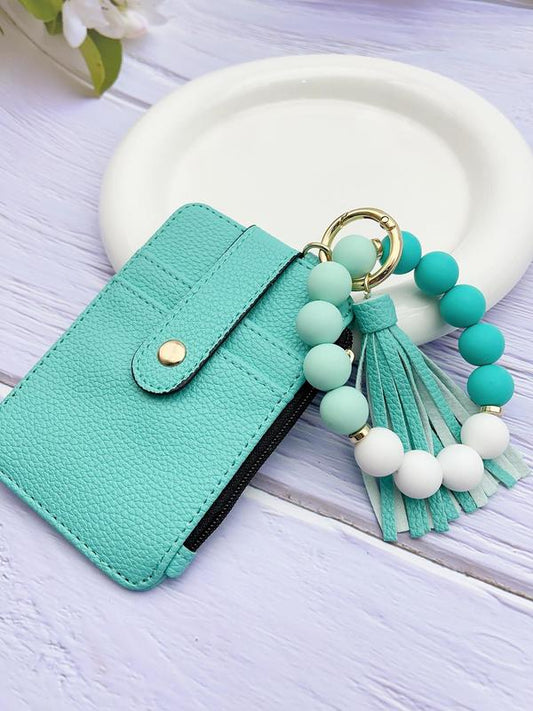 Boho Sleutelhanger met Siliconen Kralen en Tassel - Modieuze Sleutel- & Tashanger voor Vrouwen