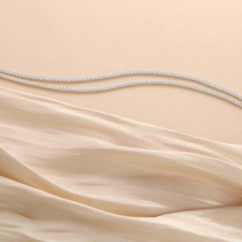 TEWIKY Fijne Gelaagde Enkelband – Waterdicht en Elegant voor Dames
