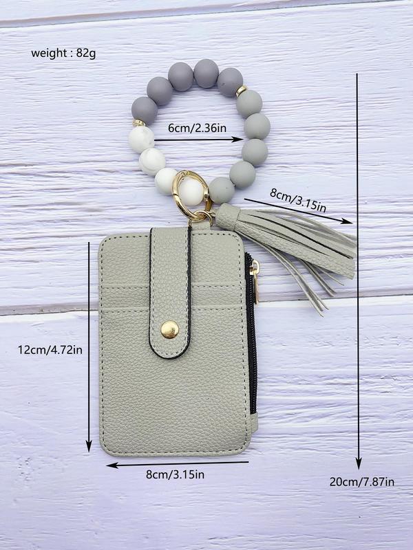 Boho Sleutelhanger met Siliconen Kralen en Tassel - Modieuze Sleutel- & Tashanger voor Vrouwen