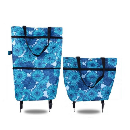 Uitzetbare Boodschappentas Op Wieltjes