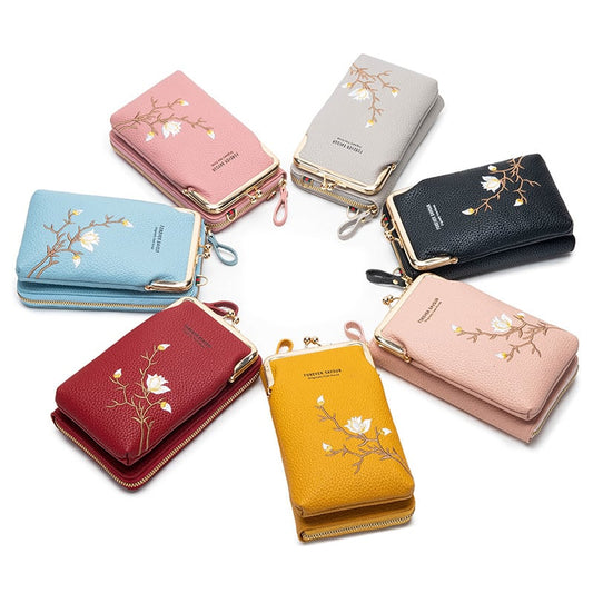 Dames Crossbody Portemonnee – Met Telefoonvak en Schouderband