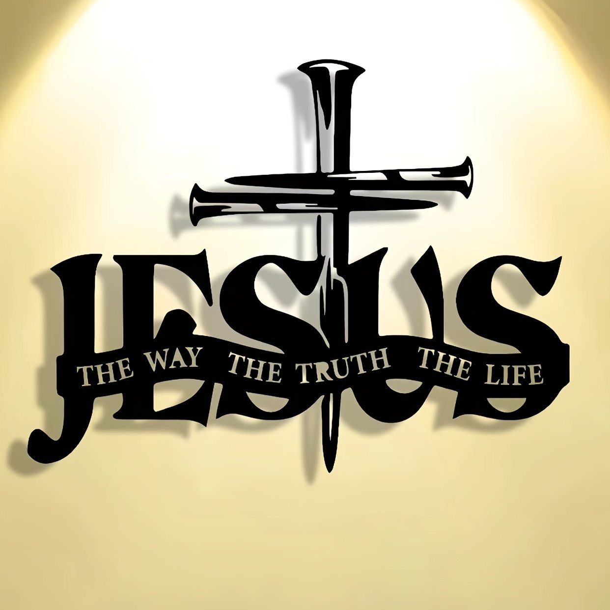 Exclusieve Wanddecoratie – Jezus en Kruis in Handgemaakt Design