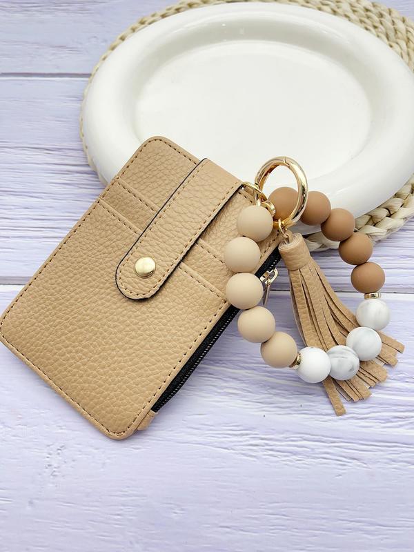 Boho Sleutelhanger met Siliconen Kralen en Tassel - Modieuze Sleutel- & Tashanger voor Vrouwen