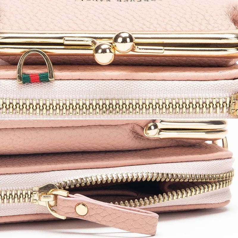 Dames Crossbody Portemonnee – Met Telefoonvak en Schouderband