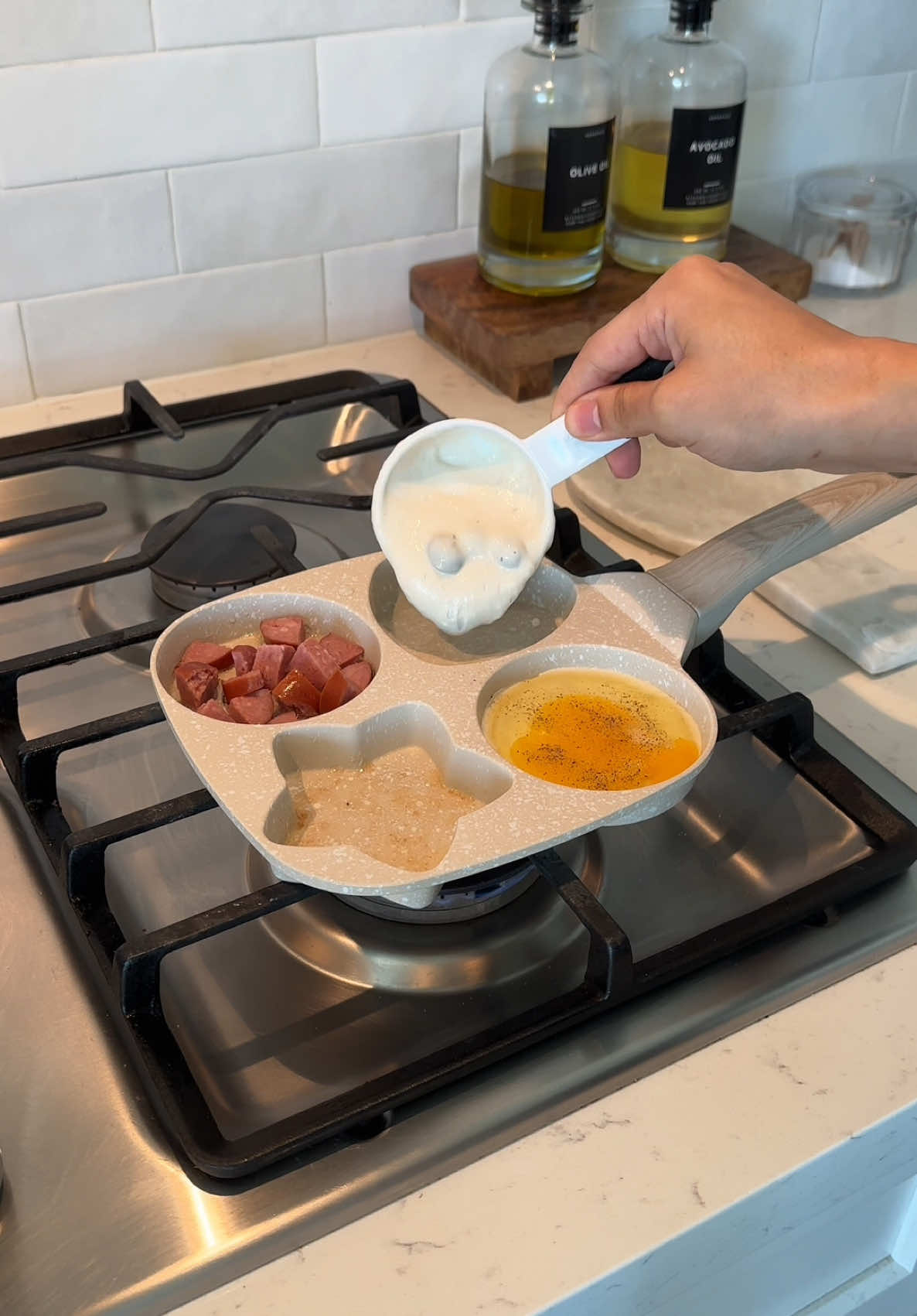Koekenpan met 4 Vakken – Ideaal voor Ontbijt en Snacks