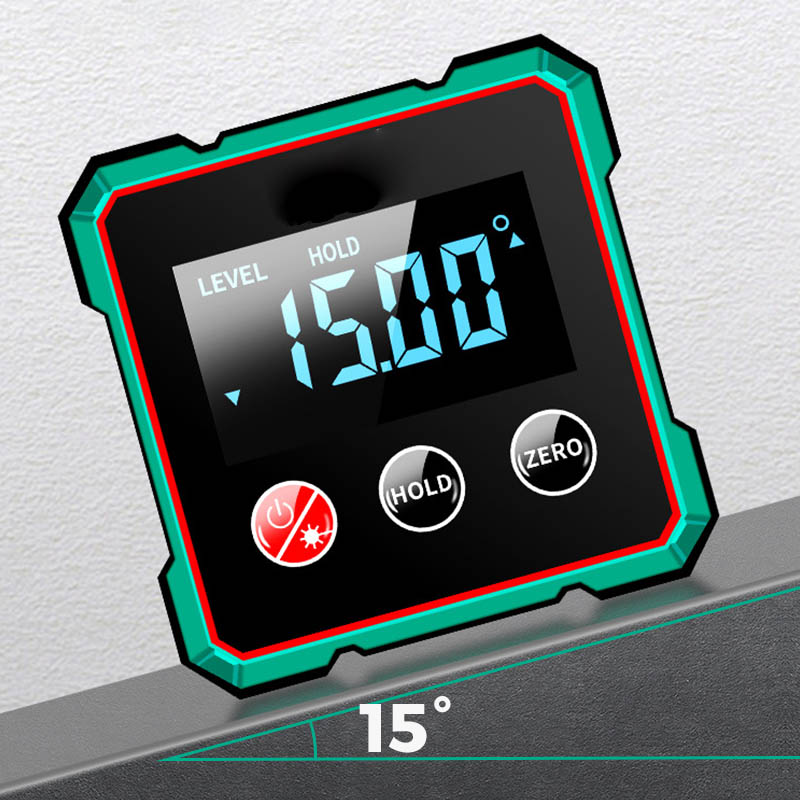 Digitale Hoek- & Lijnlaser Meter – Met Magneetbasis voor Nauwkeurige Metingen
