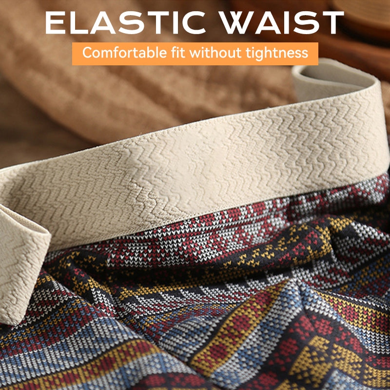 Ademende boxershorts voor heren met geometrisch patroon-1 Set（3 Stuks）