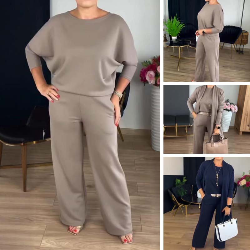 Elegante 3-delige Set met Cardigan, Top en Broek