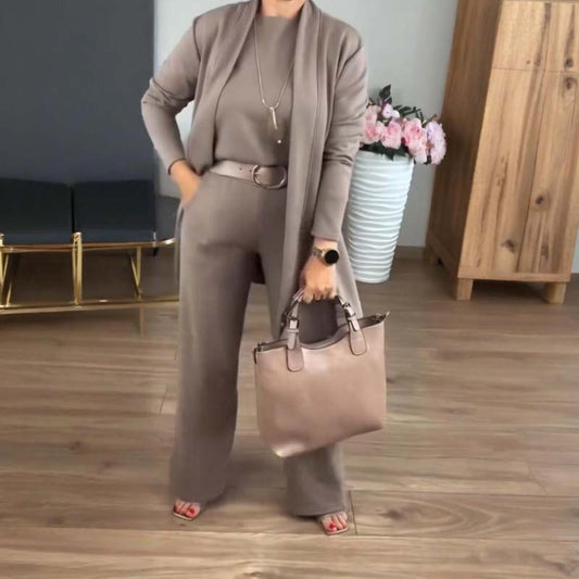 Elegante 3-delige Set met Cardigan, Top en Broek